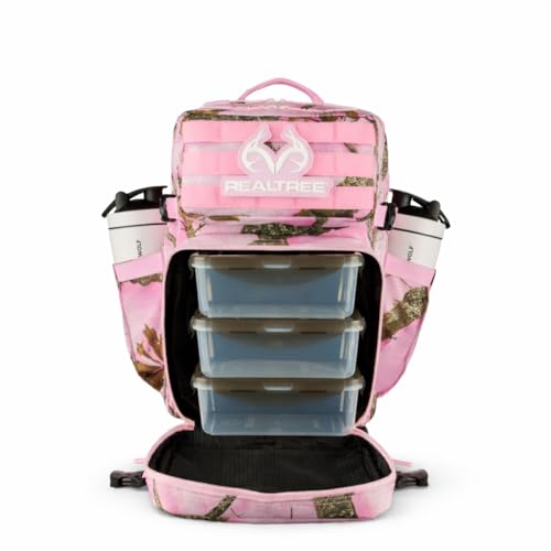 WOLFpak 35L Meal Prep Management Backpack (Realtree APX Flushing Pink) | Easily Store & Organize Food Storage Containers w/Built-In Lunch Box, Cooler, Travel, Insulated Bag - color: Realtree Apx Flushing Pink
