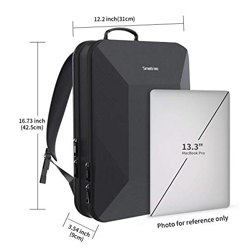 Smatree 15.6 -16 inch Waterproof Man Tech Backpack for MacBook Pro M4 2024 /M3 2023/M2 A2991 A2780 A2485,ROG Zephyrus G15/Zephyrus Duo 15 SE, IdeaPad Gaming 3,ASUS TUF F15/A15 Hard Travel Carrying Bag - color: Black