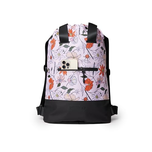 VOORAY 23L Flex Cinch Drawstring Backpack – Lightweight Travel Bag, Weekender & Sports Gym Bag for Women and Men - color: Flower Power