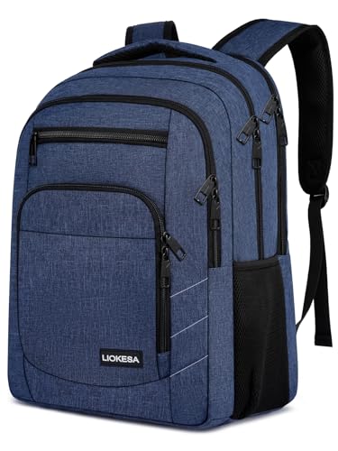 Laptop Backpack, Large School Backpack for Boys, 15.6 Inch Anti Theft Water Resistant High School Bookbag, College Computer Bag Gift for Men & Women, Blue - color: Blue, size: 15.6 Inch