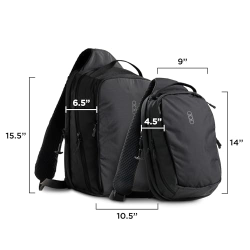 Eberlestock Fade Sling Pack - EDC Crossbody Sling Backpack - Ambidextrous Access to All Compartments - Quick Access - color: Black, size: Standard