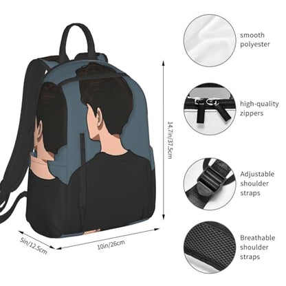 Minimal Style Boy Men'S And Women'S Travel Backpacks, Lightweight Laptop Daily Bags With Water Cup Bags, Hiking University Leisure Weekend Travel Bags