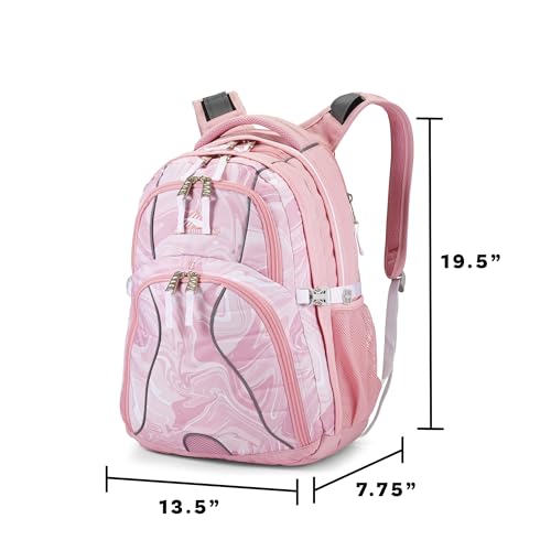 High Sierra Swerve Daypack, Pink Marble - Bubblegum Pink, One Size - color: Pink Marble/Bubblegum Pink
