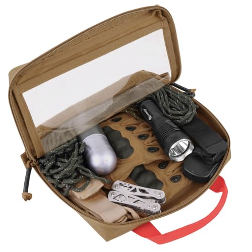 KRYDEX Clear Top Insert Bag with Hook Panel Tactical Packing Cube Travel Organizer Bag (Large-CB) - color: Large-CB