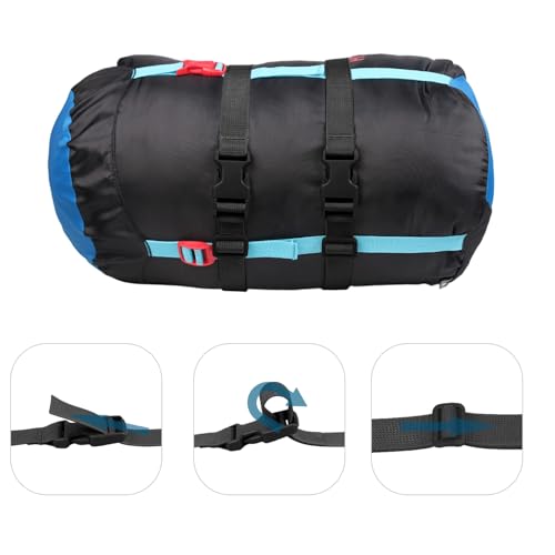 XTACER 1 Inch Molle Backpack Accessory Strap Luggage Straps Cover Strap Sleeping Bag Strap with Buckle (Black, 24in) - color: BLACK, size: 24 Inches