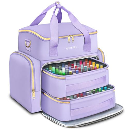 YOREPEK XL Nail Polish Organizer Holds 96 to 100+ Bottles, Lavender Purple - color: Purple-96bottles