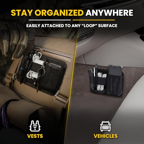 M-Tac Tactical Bag Insert Modular Organizer Utility Admin Pouch Hook Fasteners - Key Holder - color: Black
