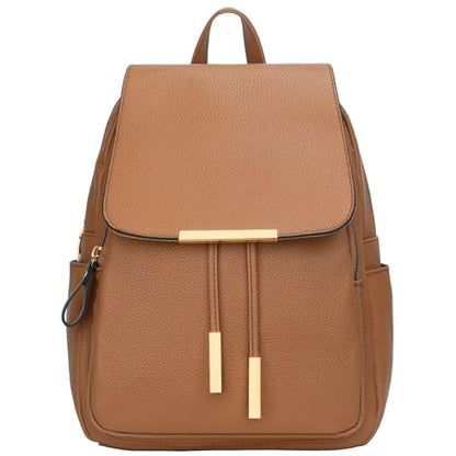 KKXIU Trendy Leather Backpack Purse for Women and Ladies Shoulder Travel Daypacks Bags (A-Brown) - color: A-brown, style: Backpack