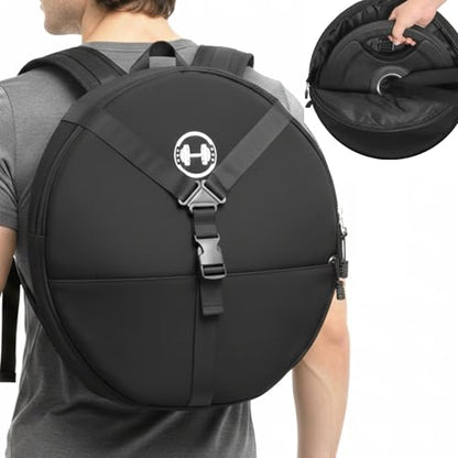 YEEGO DIRECT Weighted Backpack Weighted Vest for Fitness and Bodyweight Workouts, Adjustable Rucking Backpack with Padded Straps, 10 LBS barbell Weight Plate Ideal for Training