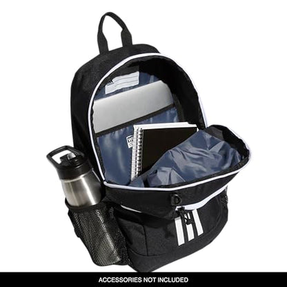 adidas Creator School Backpack for Girls & Boys — Durable Bookbag - color: Black/White