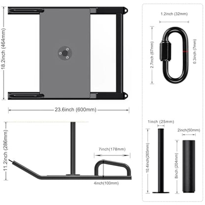 Dolibest Weight Sled, Fitness Sled, Workout Sled for Fitness Strength Training and Speed Improvement, Push-Pull Prowler Training, Suitable for 1-2" Weight Plates, Black - color: Black Pull-Push Sled-2