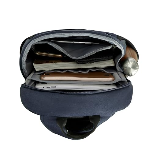 Travelon Anti-Theft Metro Backpack with RFID blocking pouch - color: Navy