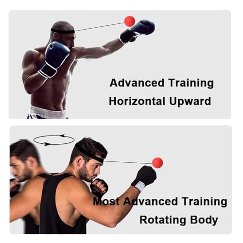 Boxing Reflex Ball, Boxing Training Ball Reflex, Boxing Ball with Headband -Hand-Eye Coordination for Men,Indoor Training Boxing Supplies Headband for Parks, Gym, Living Room, Bedroom, Courtyard