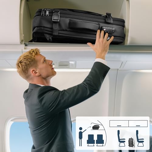 travel inspira Vacuum Compression Backpack 65L, Carry On Backpack with Electric Pump, TSA Lock, Water Resistant, Laptop Compartment for Travel, Camping, Business, Weekend Trips - color: Black Carry on