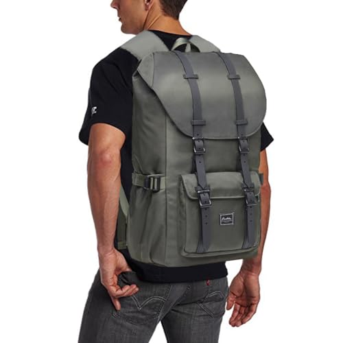 KAUKKO Travel Laptop Backpack Outdoor Rucksack Casual Backpack Fits 15.6"(Nylon Green) - color: Nylon Armygreen, size: Large
