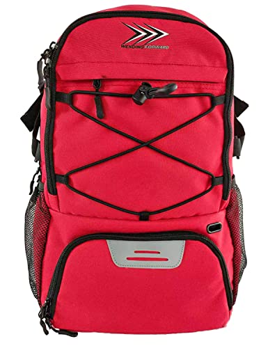 WENDING FORWARD | Youth Soccer Bag - Soccer Backpack & Bags for Basketball, Volleyball & Football Sports, Includes Separate Cleat Shoe & Ball Compartment, fit to Youth & Adult, Black