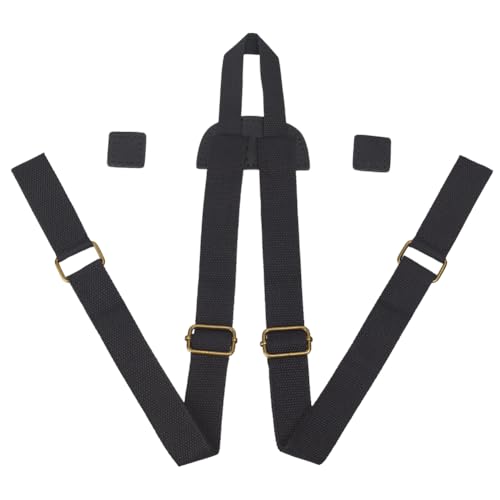 Backpack Straps Replacement Adjustable PU Leather Canvas Shoulder Strap Sewing Mount Belts for Backpacks Rucksack Daypack Laptop Back Pack Business Work Bag Travel Study DIY Craft(Brown) - color: Black