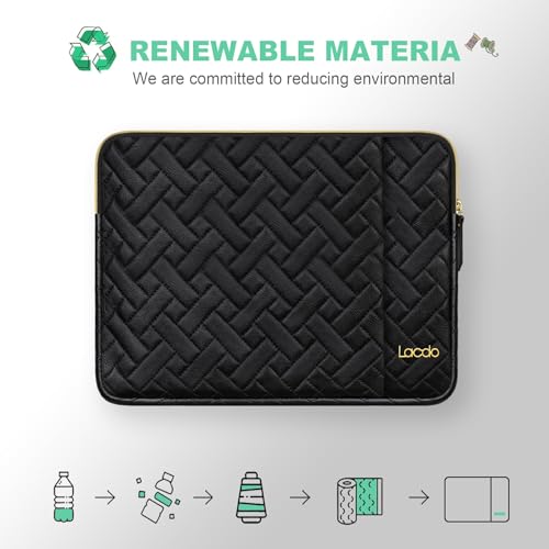 Lacdo Laptop Sleeve Case for 14 inch New MacBook Pro M5 Pro/Max A3426 A3427 (2026), M5/M4/M3/M2/M1 A3434 A3112 A3401 A3185 A2918 2025-2021, 13.8 inch Microsoft Surface Laptop 7th Computer Bag, Black - color: Black, size: New MacBook Pro 14 Inch