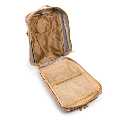 Large Laser-cut MOLLE Backpack with Pistol Retention System, Desert Python, Modular and Lightweight Design for EDC, Range, or Tactical Use - color: Desrt Python