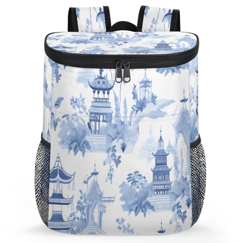 Insulated Cooler Backpack Portable Soft Cooler Bag Ice Chest Backpack for Camping Beach Picnic Lunch Work Travel - color: Multicolor 13