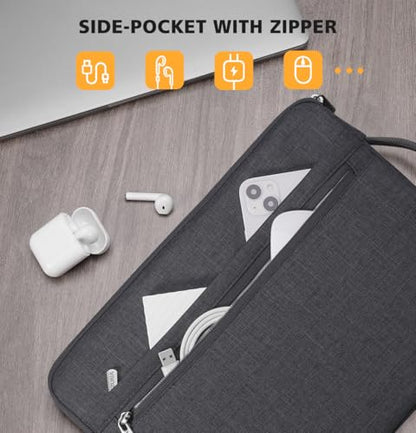 KIZUNA Laptop Tablet Sleeve 10 Inch Water-Resistant Computer Case Hand Bag for 11" iPad Air M3 Pro M4/11 iPad A16/10.9 iPad/10.5" Samsung Galaxy Tab S6/10.5" Surface Go 3/10.1" Lenovo Smart - color: Dark Grey, size: 9.7-10.5 Inch / 11" iPad Pro 2020