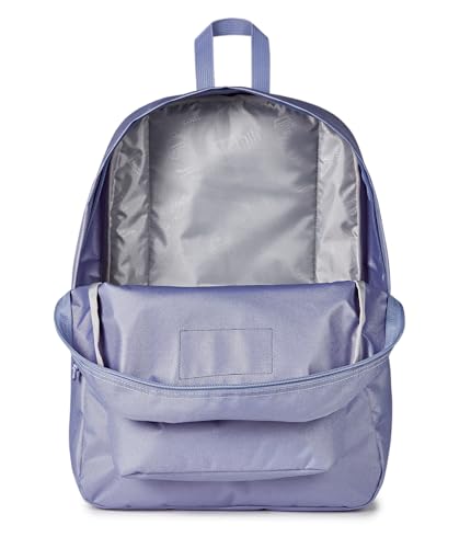 JanSport SuperBreak One Backpack - Durable, Lightweight Bag with 1 Main Compartment, Front Utility Pocket with Built-in Organizer, Premium Backpack, Lavender Ash - color: Lavender Ash