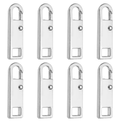 uxcell 8Pcs Zipper Pull Replacement, Metal Zipper Handle Mend Fixer Tab Repair for Luggage Suitcase Backpack Jacket Bags Boots Coat Handbags, Silver Small - color: Silver, size: Small