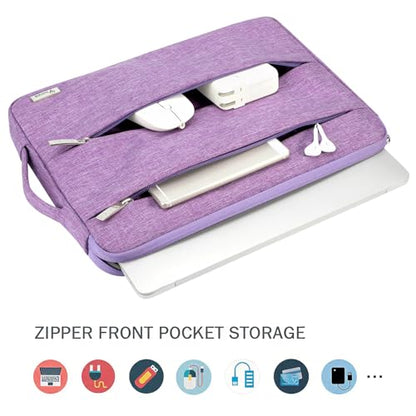 Voova Laptop Sleeve Carrying Case 13 13.6 Inch Compatible with MacBook Air 13 M1/M2/M3/M4, MacBook Pro 13/14, IPad Pro 13, Waterproof Slim Computer Cover Bag, Lavender - color: Lavender, size: 12.6-13.6 Inch