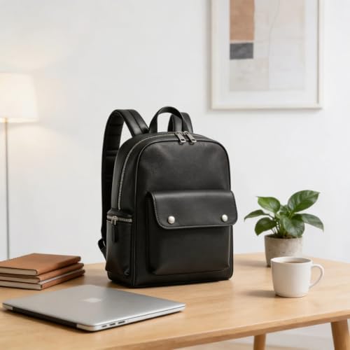 Leather Backpack for Professionals – Minimalist Full-Grain Executive Office Bag & Laptop Rucksack for Men and Women