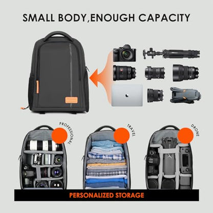TARION Camera Backpack for Photographers Compact 15L, TB04 Black - color: Black