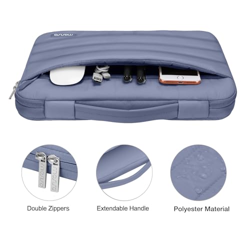 MOSISO Compatible with MacBook Air 15 inch Case M5 2026 M4 2025 M3 2024 M2 2023 A3448 A3241 A3114 A2941, Plastic Hard Shell Case&Puffy Sleeve Bag&Keyboard Skin&Webcam Cover&Screen Film, Lavender Gray - color: Lavender Gray