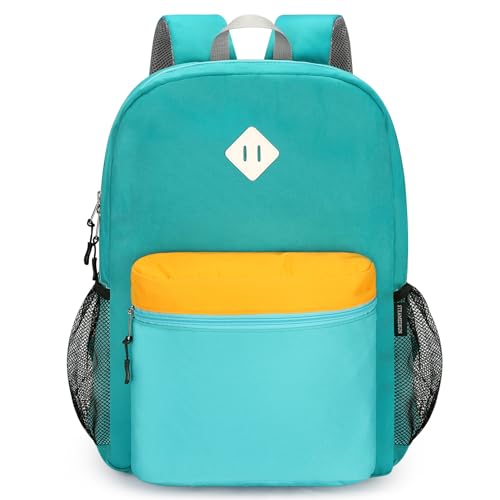 STEAMEDBUN Kids Backpack for Boys 5-9,Boys Backpack for Elementary School Bag - color: Orange Green Blue, size: Medium - 17"H