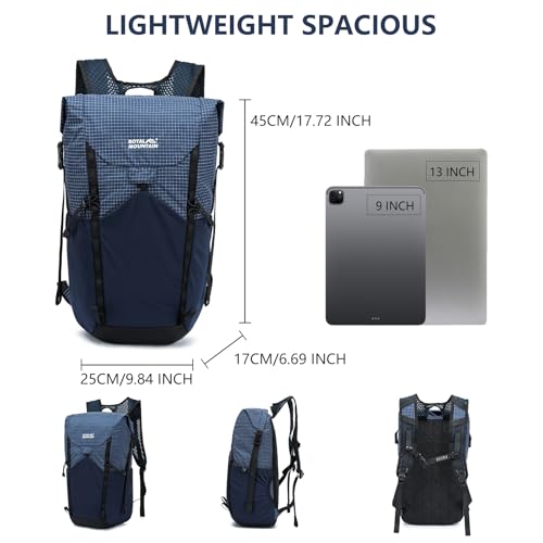 20l Hiking Backpack For Women&Men, Water Resistant Daypack Backpacks, Foldable & Packable Hiking Backpack, Lightweight Small Daypack For Travel Camping (Blue) - color: Blue