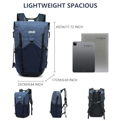20l Hiking Backpack For Women&Men, Water Resistant Daypack Backpacks, Foldable & Packable Hiking Backpack, Lightweight Small Daypack For Travel Camping (Blue) - color: Blue