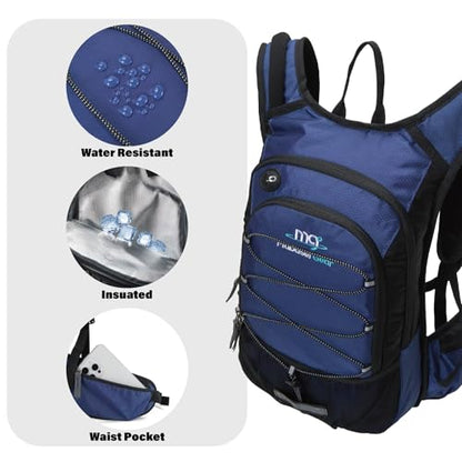 15L Insulated Hydration Backpack Pack with 2L Water Bladder Lightweight Hiking Backpack Bag for Women Men Daypack for Hiking Running Festival Camping Biking