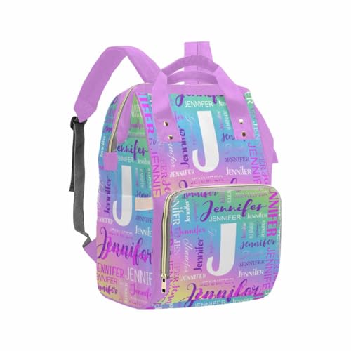 MyPupSocks Customized Diaper Bag Backpack, Personalized Diaper Bag with Name Mummy Nappy Baby Bag Shoulders Casual Daypack Daycare Travel Bag for Boys Girls - color: Color 11