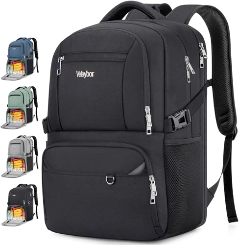 Insulated Lunch Backpack Fit 17" Laptop, Work Backpack with Lunch Box for Men & Women, Water Resistant College Computer Bag for Travel, Business, Hiking - color: Black
