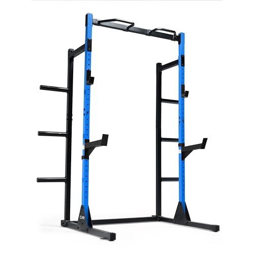 Cap Barbell Power Rack with Pull Up Bar & Attachments - Multiple Colors - color: BLUE