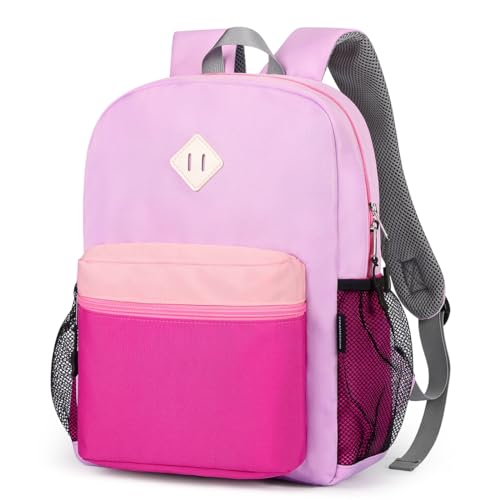 STEAMEDBUN Kids Backpack for Girls,Kindergarten Backpack for Toddler Girls Age 3-6 - color: Taro Purple& Pink, size: Small - 15"H