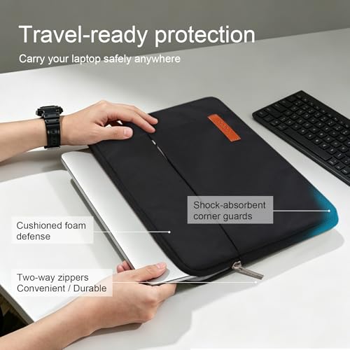 Lacdo 13 inch Laptop Sleeve Case for 13 inch MacBook Air M5 A3449 (2026), M4 A3240 2025, M3 A3113, M2 A2681, M1 A2337 | 13" MacBook Neo A18 Pro A3404 (2026) | iPad Air/Pro 13 M5 Computer Bag, Black - color: Black, size: New MacBook Air/Neo/Pro 13 Inch