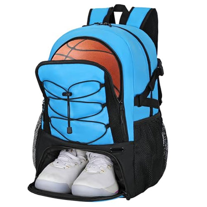 Goloni 40L Basketball Bag,Large Basketball Backpack with Ball Compartment & Shoe Compartment,Backpack for Soccer,Volleyball - color: blue