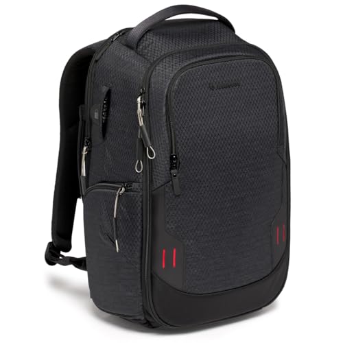 Manfrotto PRO Light Frontloader M, Professional Camera Backpack, Side and Front Access, Tripod Mount, Padded Backpack with Interchangeable Dividers, Black