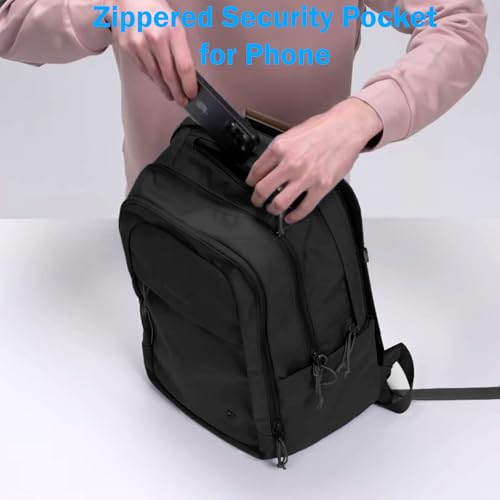 PUREVAVE YKK Zipper Travel Laptop Backpack for Men, and Women - color: Charcoal Black