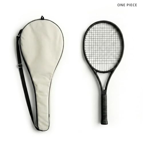 Tennis Bag Lightweight and Padded Tennis Rackets Cover with Adjustable Shoulder Strap - color: Beige, size: 31"x11.4"