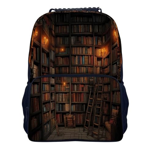Supdreamc Backpack Polyester Multipurpose Anti-Theft Library Bookshelf Vintage Shoulder Bag Big Capacity Gym Outdoor Hiking Backpack With Padded Straps - color: Pattern 426