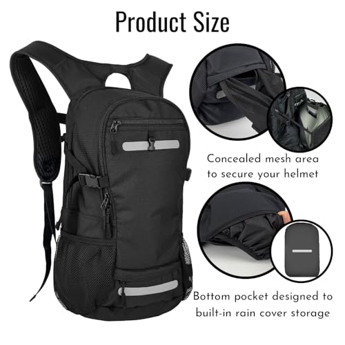 20L Hydration Backpack with 3L Water Bladder Water Backpack for Hiking Hydration Pack Insulated Daypack for Commuting Black - color: Black