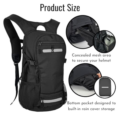 20L Hydration Backpack with 3L Water Bladder Water Backpack for Hiking Hydration Pack Insulated Daypack for Commuting Black - color: Black