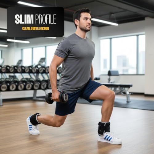 Ankle Weights Set - 10 Lbs Pair (5 Lbs Each) - Adjustable Leg Weights for Women & Men - Iron Sand Filled SBR Strap for Walking, Jogging, Aerobics & Resistance Training