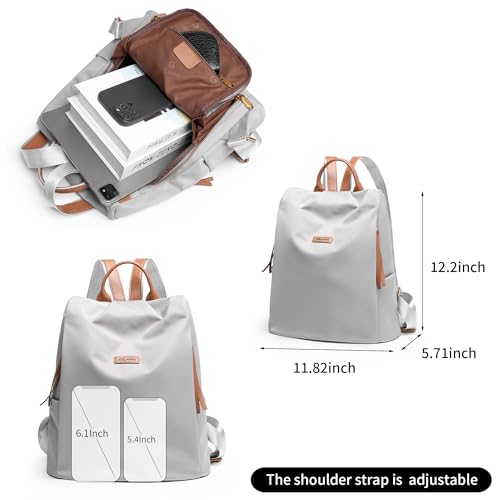 Women's Backpack Purse Nylon Anti-theft Casual Water Resistant Lightweight Small Shoulder Bags 2026 for Travle Cute Fashion Camping Bag for Work Daily Going Out Dackpack Ladies Light Grey - color: Light Green