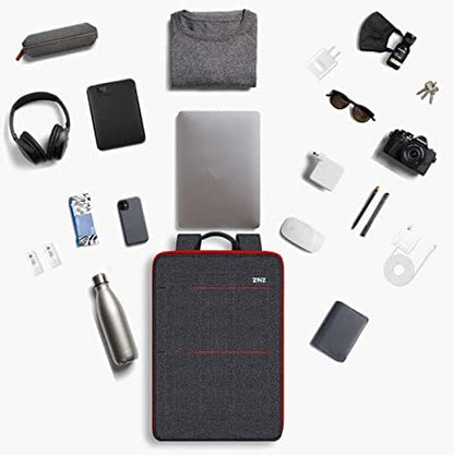 ZINZ Slim & Expandable Laptop Backpack Water Resistant Backpack Travel Backpack Compatible with MacBook Air/Pro/Neo 13-14 inch, XPS 13/14, Surface 13.5" and Most 13-14 Notebooks，B01RD01 - color: B01rd01, size: 13"-14"